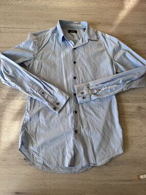 Theory Sylvain Air Precise Lightweight Shirt Light Blue XS